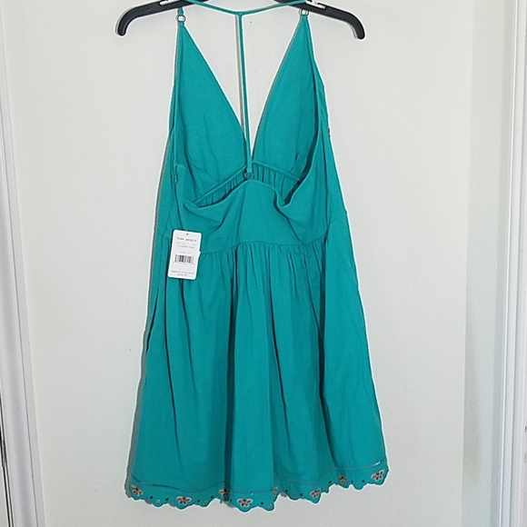 🆕️ Free People Embroided Flowers Dress Green - Picture 5 of 8